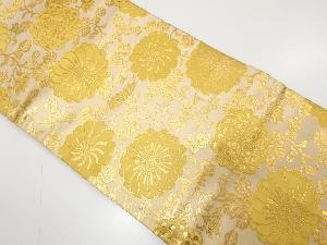 アンティーク　菊唐草模様織り出し丸帯（材料）